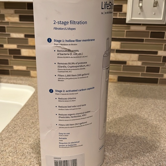 LifeStraw water bottle. Great gift for a hiker/camper/scout or prepper. New - Picture 3 of 4